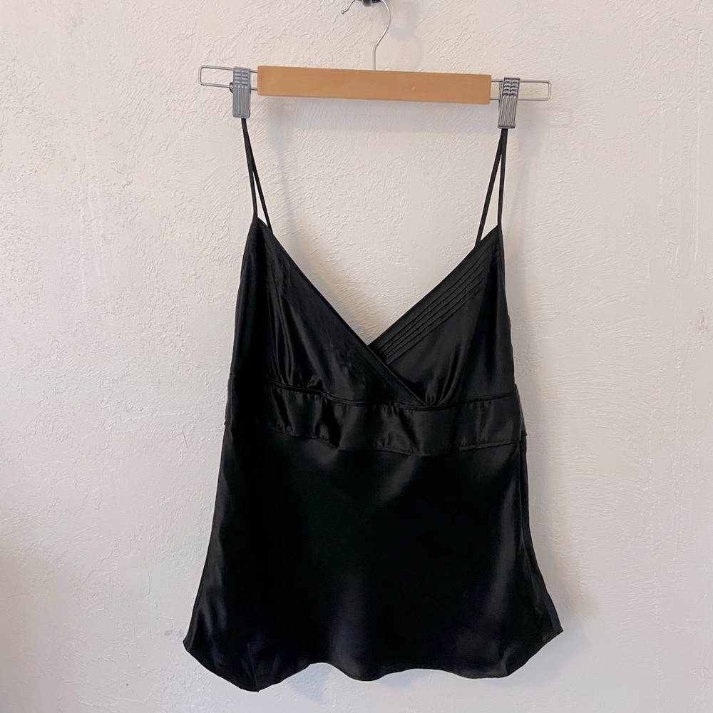 J. Crew 100% silk black tank